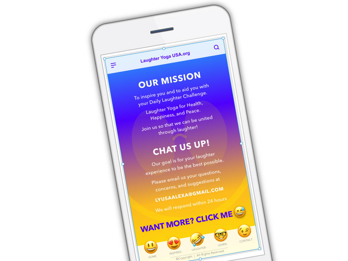 Laughter Yoga App - Contact Screen